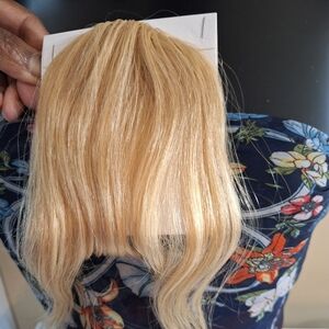 Stylish Blonde Human Hair Bang